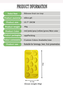 Moule en silicone pour bonbons au chocolat, fraises/ananas/pommes/raisins, moules de cuisson pour glaçons, gelée et biscuits - Product Image 5