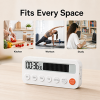 99H Visueller Countdown-Timer Digitaler Küchentimer Aufwärts- und Abwärtszählung Magnetisch 3 Alarmmodi Individuelles Logo für Klassenzimmer und Fitnessstudio