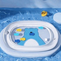 Tapis rafraîchissant gonflable écologique en caoutchouc pour chien et chat, coussin épais résistant aux rayures et imperméable pour animaux de compagnie, tapis de glace anti-fuite ovale