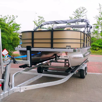 Bateau ponton simple en alliage d'aluminium, diamètre 67,5 cm, capacité de charge 400 kg, forme haute vitesse, personnalisable, adapté aux ports de ferry et zoos
