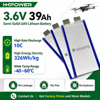 Batterie semi-solide 3,6 V 39 Ah, densité 326 Wh/kg, batterie SIC pour drone, décharge à haut débit 10C, batterie NMC Lipo pour UAV FPV