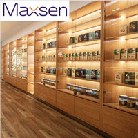 Éclairage LED personnalisé haut de gamme Maxsen pour comptoir, vitrine en verre transparent pour boutique de cigares, caractéristiques écologiques et recyclables