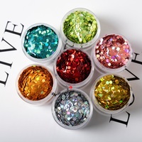 Paillettes laser scintillantes hexagonales de 2,5 mm pour nail art DIY, collection PET, 10g par sachet