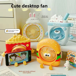 <span class=keywords><strong>Ventilateur</strong></span> à main au design de dessin animé pour les activités de plein air, <span class=keywords><strong>ventilateur</strong></span> à main électrique rechargeable USB en forme de crème glacée mignon - Product Image 2