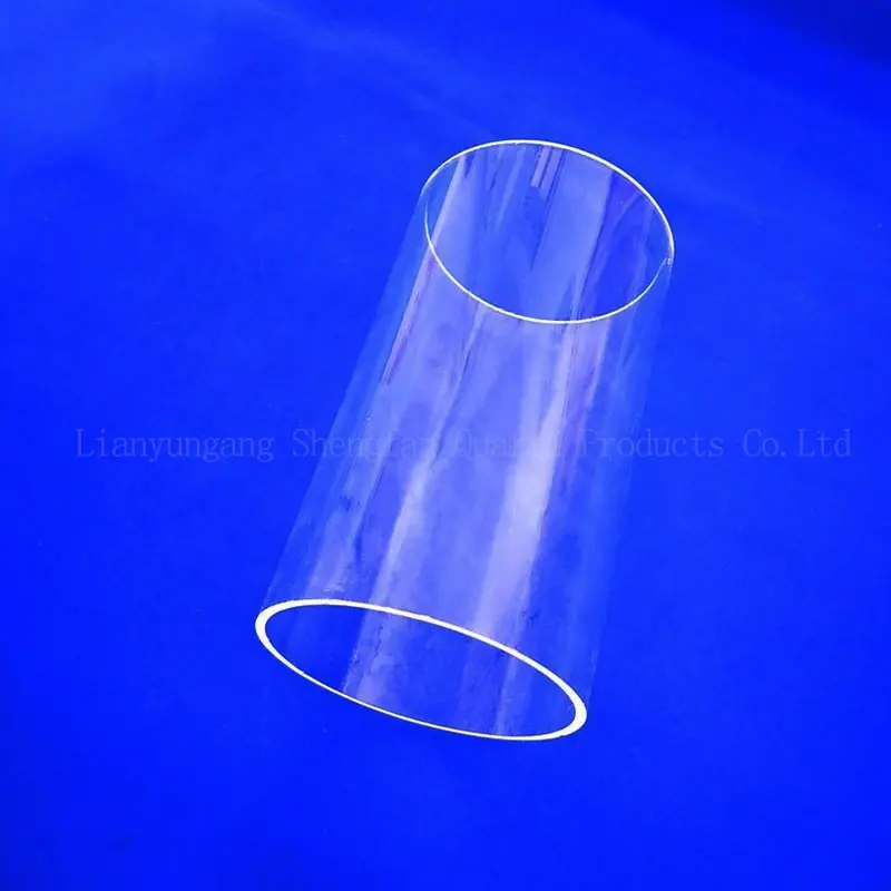 Large diameter fire polishing clear tube quartz glass cylinder open ends