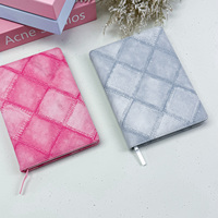 Journal en cuir PU denim vintage papeterie planificateur cadeau conception personnalisée ensemble de cahiers avec stylo