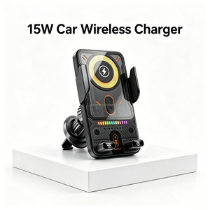 Accessoires de voiture de haute qualité, <span class=keywords><strong>chargeur</strong></span> de téléphone sans fil 15W pour voiture, support de téléphone pour grille d'aération, support de voiture avec charge sans fil pour iPhone 18 - Product Image 1