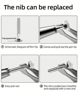 ปากกาสไตลัสสำหรับแท็บเล็ต แม่เหล็ก 4096 ระดับแรงกด รองรับการสัมผัสฝ่ามือ หน้าจอ LCD แบบเอียง ชาร์จซ้ำได้ ตัวเรือนโลหะ สำหรับ <span class=keywords><strong>Surface</strong></span> <span class=keywords><strong>Pro</strong></span> <span class=keywords><strong>5</strong></span> 7 10 - Product Image 6