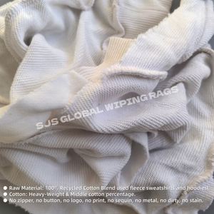 Trapos industriales de algodón blanco, trapos de algodón reciclado 100% algodón, trapos recuperados, trapos de algodón blanco, 50 lb - Product Image 4