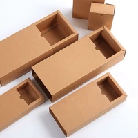 Boîte de rangement en carton kraft, boîte à tiroir coulissante, boîte cadeau personnalisée, impression personnalisée, emballage en carton pour thé, parfum, savon, boîte cadeau pour demoiselle d'honneur