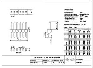 M22-5330505 5ポジション オス型水平SMTストレート、メス型垂直ナイロンハウジング、金メッキ真鍮銅RoHSピンPCBコネクタ - Product Image 2
