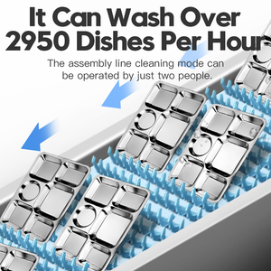 Commercial Industrial Dishwasher With Easy Operation Belt Conveyor Automatic <b>Kitchen</b> Machine Industrial Dishwasher - Product Image 6