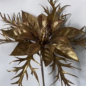 Pics décoratifs à paillettes pour arbres de Noël Branches scintillantes en spray Branches de Noël dorées pour la décoration intérieure - Product Image 3