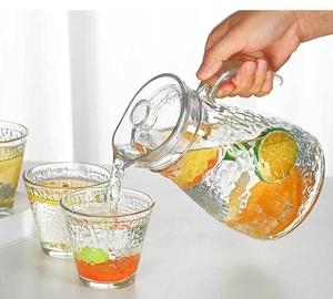 Jarra de Vidrio de 1200ml 1.2L con Juego de Tazas de 200ml Diseño Clásico y Ecológico para Fiestas y Regalos - Product Image 4