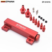 EPMAN Collecteur d'admission en aluminium pour turbo, soupape de décharge, pression de suralimentation, 6 ports 1/8 NPT EP-01SYG