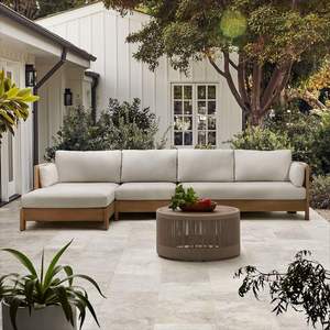 Juego de Muebles de Jardín de Alta Calidad, Sofá Modular Seccional de Teca para Patio Exterior - Product Image 6