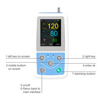 CE ABPM50 Moniteur de pression artérielle ambulatoire numérique portable 24 heures sur 24