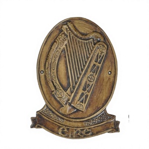 Placa de arpa irlandesa Placa de hierro fundido montada en la pared Artículo decorativo Placa de metal con acabado antiguo Letreros al por mayor al mejor precio - Product Image 1