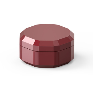 Wide mouth burgundy custom hexagon plastic jars 50ml 200ml