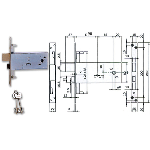 ISEO Inox blocco 983 D/M Tr E90 Fr serrature di alta qualità prodotto - Product Image 1