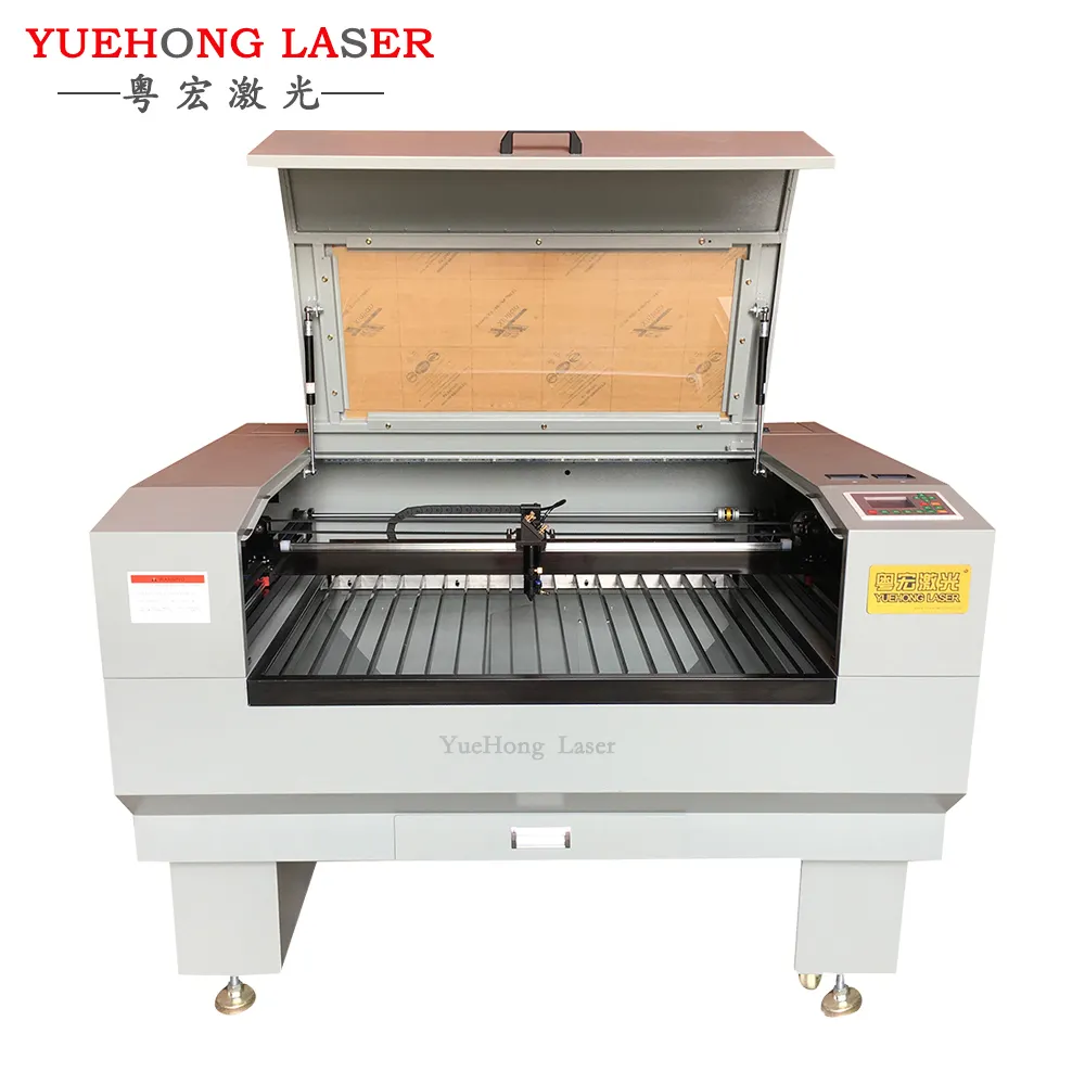 Yuehong máquina de gravar a laser co2, 80w 100w 130w para acrílico/mdf/madeira/couro não metal 9060 mini máquina de gravação a laser co2