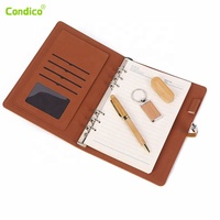 Ensemble de cadeaux d'affaires en bambou : Thermos, carnet et mug isotherme personnalisable avec logo pour réunions d'entreprise et événements