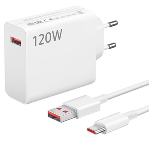 Adaptateur secteur 120w chargeur mural rapide avec câble usb type c 3.3ft 6a pour chargeurs de téléphones android pour xiaomi - Product Image 1