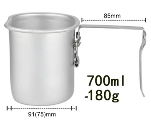 HKSF - Tazas plegables portátiles para acampar y practicar deportes al aire libre, recipiente para calentar agua con o sin bolsas, personalizables - Product Image 3