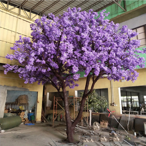 Árbol de <span class=keywords><strong>Jacaranda</strong></span> Artificial Realista con Flores Púrpuras, Ecológico, Resistente a los Rayos UV, de 2.5-6m, Tamaño Personalizado, para Exteriores, Pascua - Product Image 1