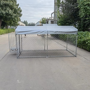 Modern lüks 3x1.5m ağır açık yaz Pet ev mobilya için evcil hayvan çiti katı Metal köpek kafesi - Product Image 4