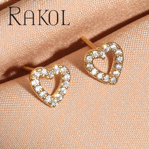 Rakol EC005 Autres boucles d'oreilles de mode Vente en gros en cube Coeur Accessoires Bijoux de mode à la mode Boucle d'oreille - Product Image 1