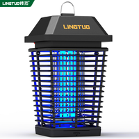 Zapper de mosquitos con sensor de luz del anochecer al amanecer, Zapper de moscas impermeable, matamosquitos eléctrico para jardín, Zapper de insectos al aire libre