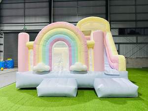 Châteaux gonflables de maison pleine d'entrain sautant de <span class=keywords><strong>fleur</strong></span> colorée matérielle durable à vendre - Product Image 2