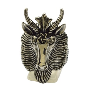 Anillo de Acero Inoxidable para Hombre, Estilo Vintage, con Cabeza de Oveja del Zodiaco Aries, Chapado en Oro/Plata, Joyería Ecológica - Product Image 3