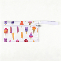 Sac de transport multifonctionnel portable, imperméable, pochette en soie lisse, double fermeture éclair, sac pour tampons de maquillage, sac humide portable