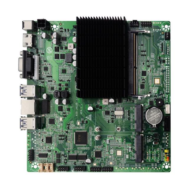 Great Quality Thin Mini-ITX PC Motherboard with DDR4 VGA 2 COM 5 SATA MSATA LAN WIFI 4G Module Audio in Office