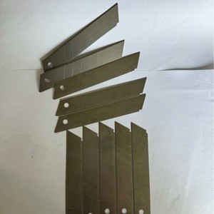 Double Swallow Utility Knife Blade 18mm 0.6mm Thick Carbon Steel Replacement For Paper Wall Covering Cutting - Product Image 2