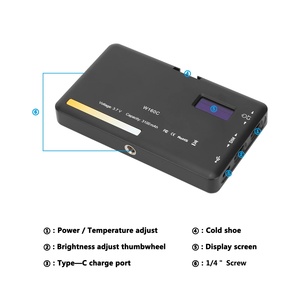 W160C Luz de vídeo de bolsillo Led bicolor con Adaptador de zapata fría 3100mAh 2500-6500K Panel de relleno Lámpara Luz de cámara para <span class=keywords><strong>Youtube</strong></span> - Product Image 5