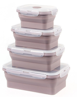 Boîte à lunch pour enfants en silicone pliable sans Bpa ODM et OEM pour bol adulte