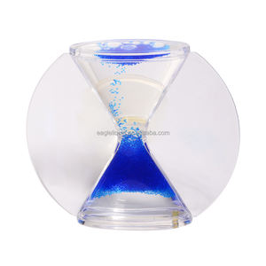 Minuteur liquide en acrylique anti-stress, <span class=keywords><strong>sablier</strong></span> à sable flottant, forme ronde, décoration, souvenir, cadeau, impression de logo couleur personnalisée - Product Image 4