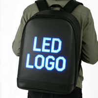 Mochila LED Programable para Viajes en Moto y Camping, Mochila para Laptop con Almacenamiento
