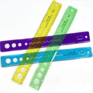 ไม้บรรทัดพลาสติกใสอเนกประสงค์หลากสีสำหรับเด็กนักเรียน 30 ซม. - Product Image 2