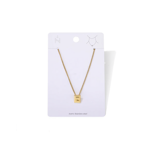 Collana con lettera Z in acciaio inossidabile, ciondolo 12x14 cm, per donna, gioielli - Product Image 1