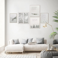 Offre Spéciale directe d'usine décoration d'art moderne vue sur la montagne ensemble de 5 pièces art mural pour salon