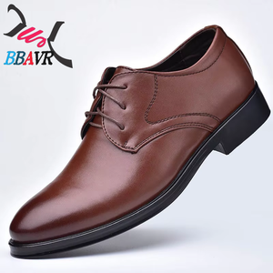 Zapatos Oxford de Cuero Genuino para Hombre BBAVR, con Punta en Pico, Cordones, Suela de Goma Antideslizante, Zapatos Formales de Vestir para Oficina - Product Image 4