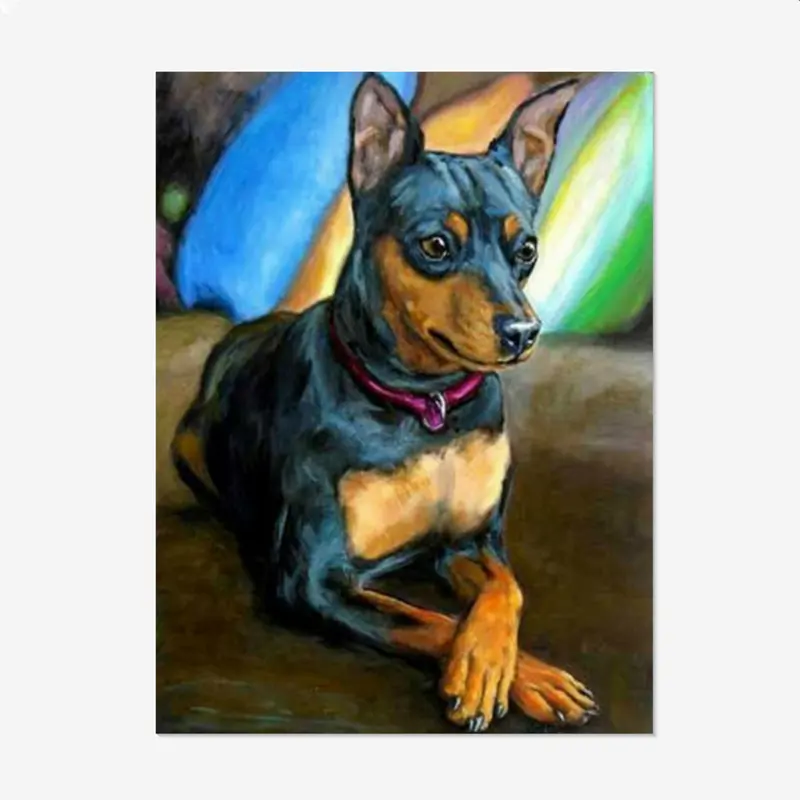 OEM/ODM cuadro personalizado 5D diamante pintura cachorro Lobo perro Animal pintura al óleo arte decoración del hogar DIY pintura por números regalo