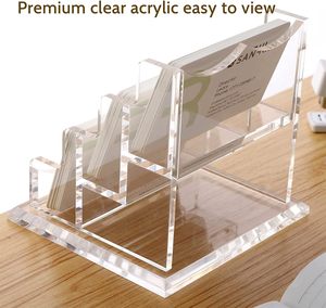 बीसा कारखाना रचनात्मक कार्यालय डेस्कटॉप पारदर्शी एक्रिलिक पारदर्शी पेपर व्यवसाय कार्ड धारक भंडारण केस डिस्प्ले रैक - Product Image 4