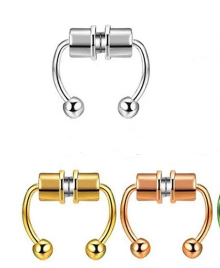 Medical titanium steel Piercing Body Jewelry Magnetic U shape nose ring