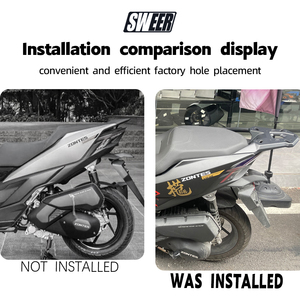 Support de Top Case en Alliage d'Aluminium pour <span class=keywords><strong>Moto</strong></span> Zontes 150X - Porte-Bagages Arrière pour Scooter - Product Image 3