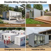 Maison conteneur moderne extensible 20ft 40ft à assemblage rapide, avec panneaux solaires, maison préfabriquée modulaire pliable pour petit magasin ou café (garantie 5 ans)